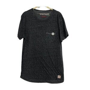 Jack and Jones vintage heathered charcoal SS tee chest pocket LG